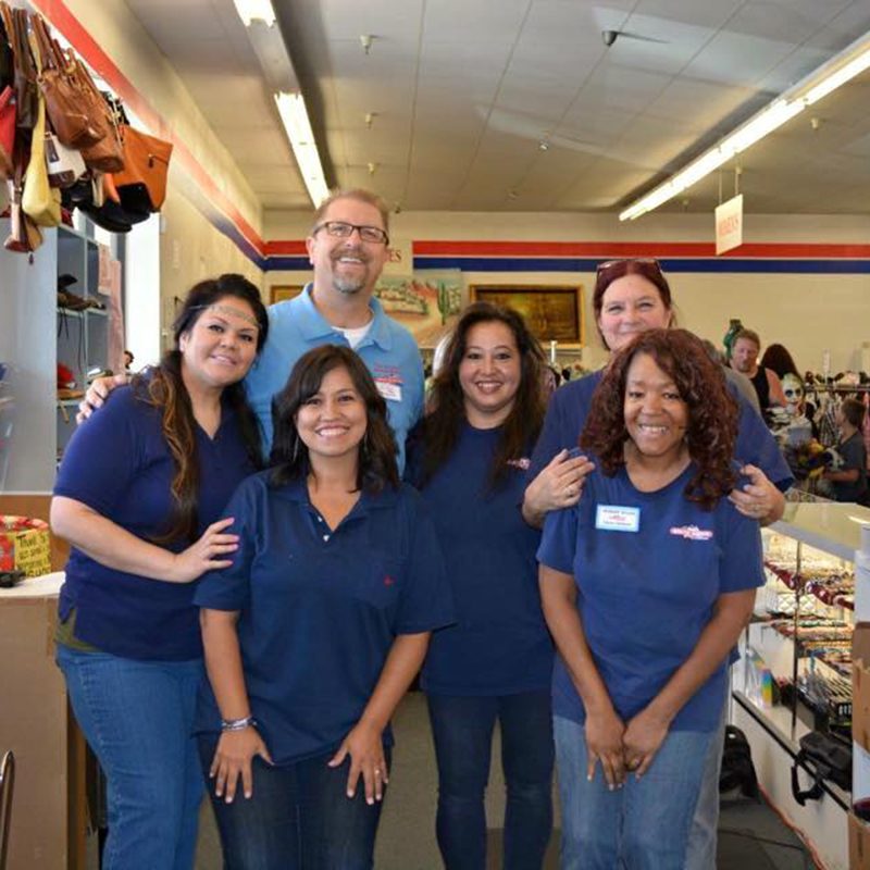 Staff at Victor Valley RMA's thrift store